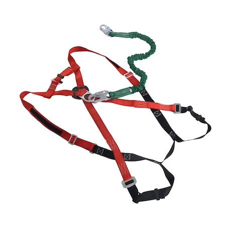 Vestil Red Work Platform Harness with 6" Lanyard Size Large 350 lb Capacity WP-LH-L